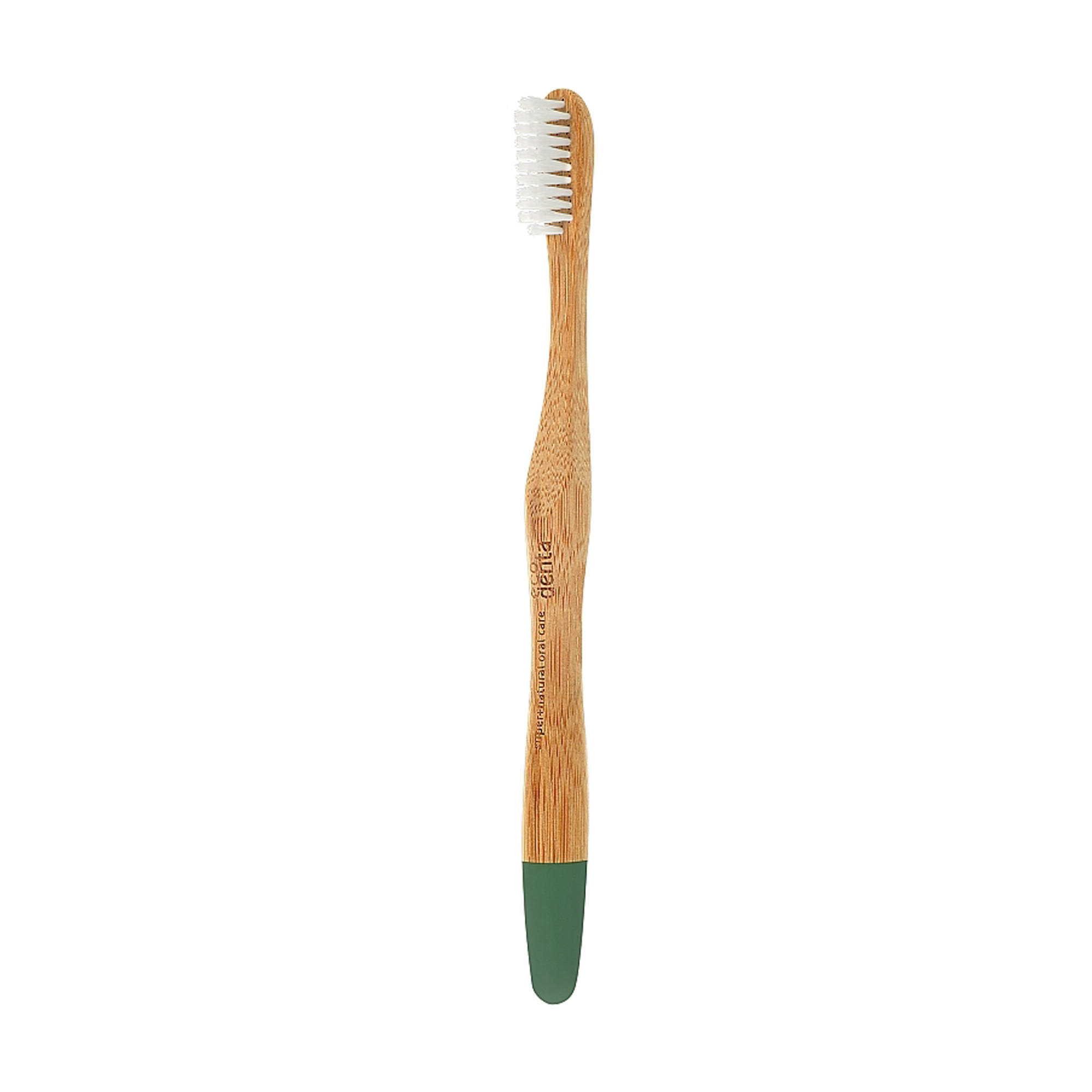 Зубна щітка Ecodenta Super Natural Oral Care бамбукова, м'яка, темно-зелена, 1 шт