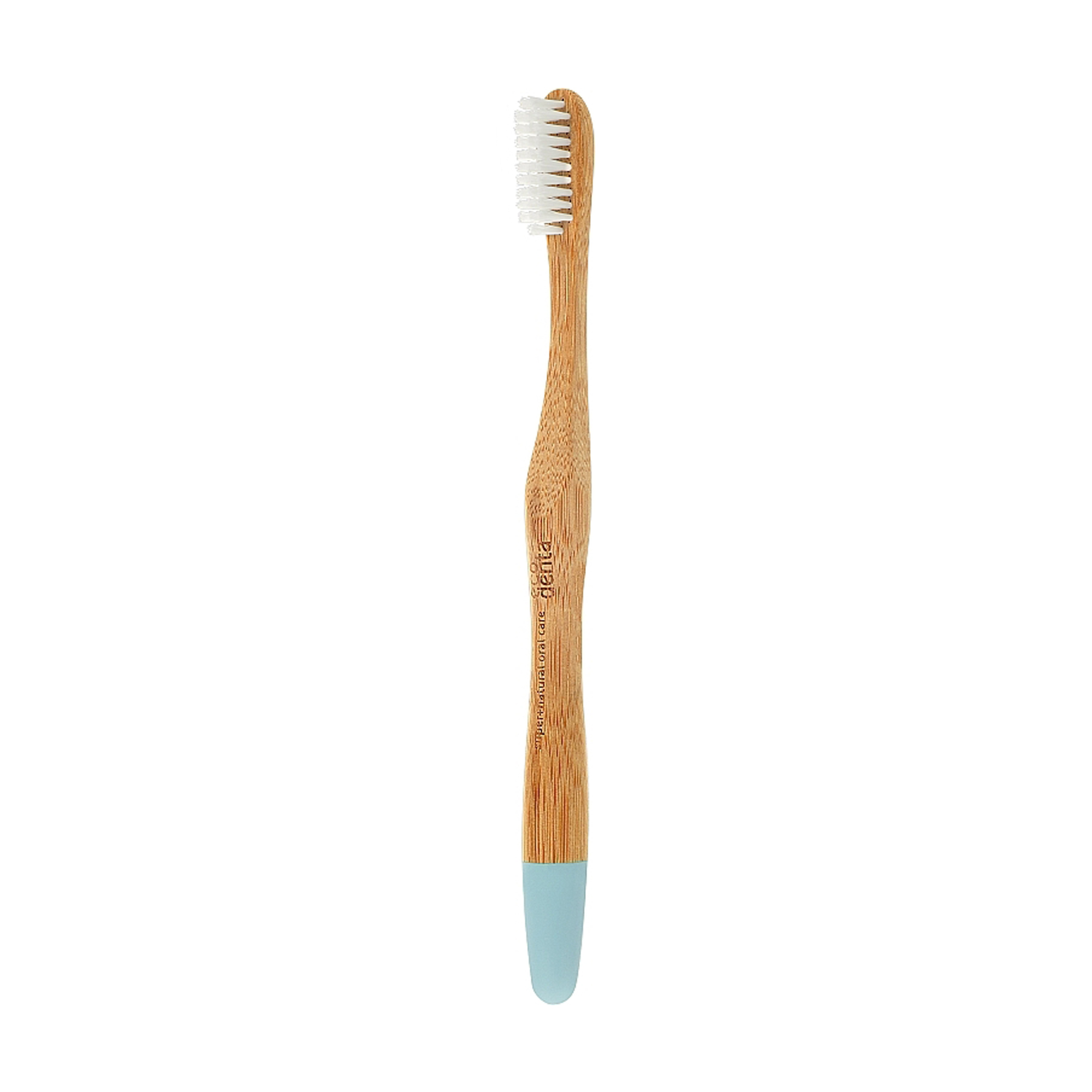 Зубна щітка Ecodenta Super Natural Oral Care бамбукова, м'яка, блакитна, 1 шт