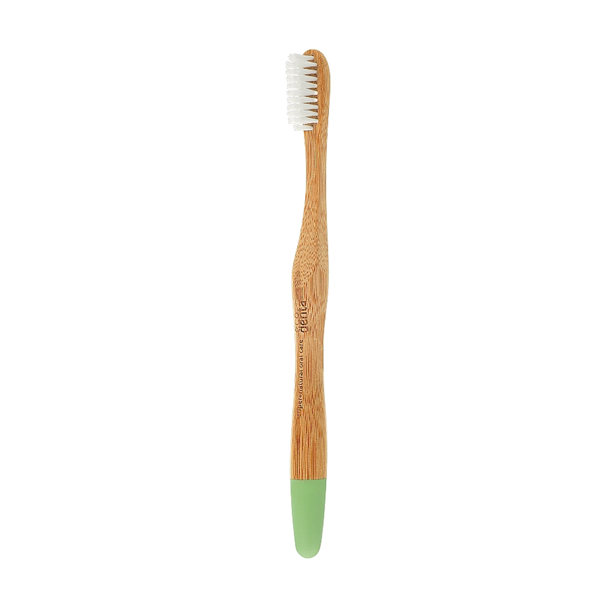 Зубна щітка Ecodenta Super Natural Oral Care бамбукова, середня жорсткість, світло-зелена, 1 шт