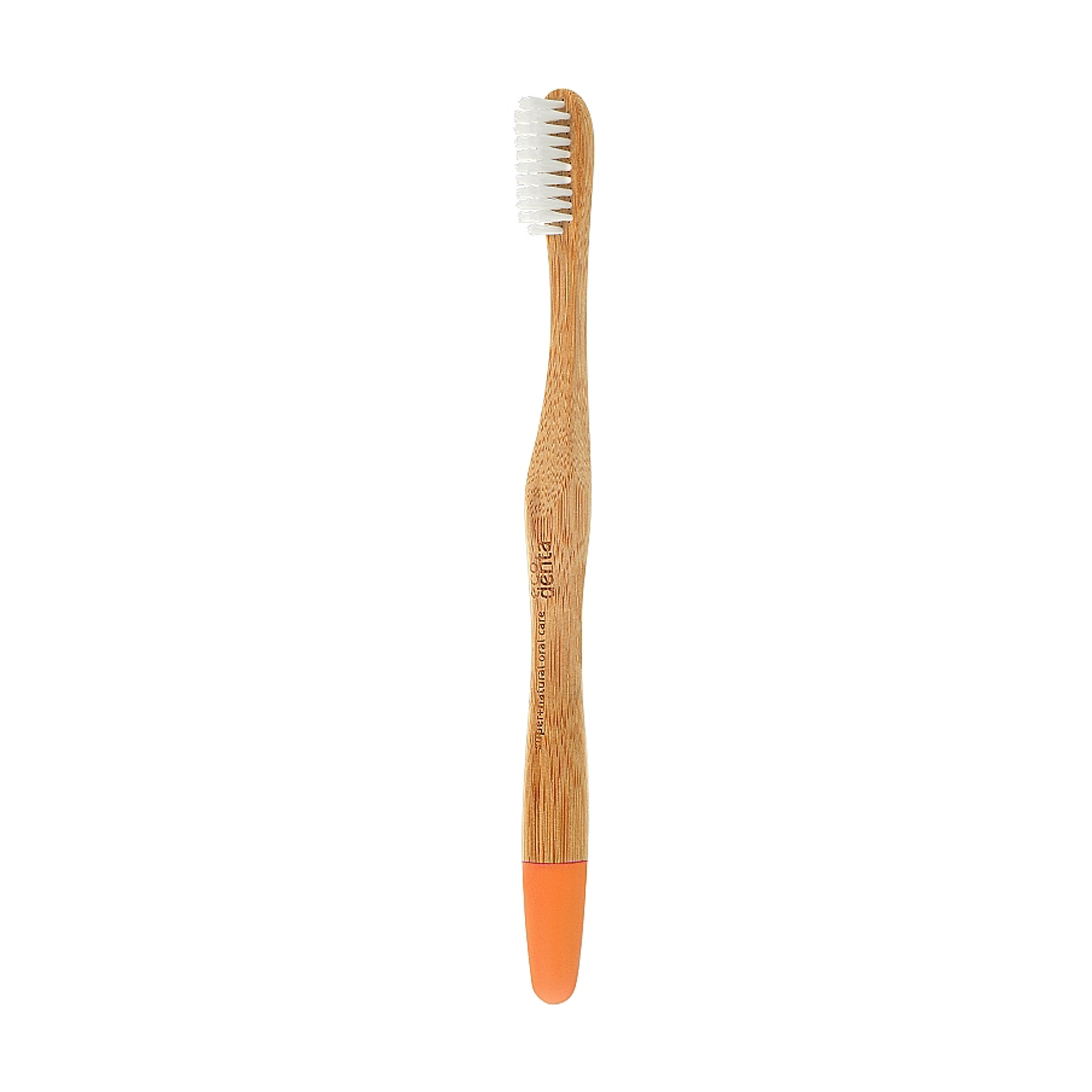 Зубна щітка Ecodenta Super Natural Oral Care бамбукова, середня жорсткість, помаранчева, 1 шт